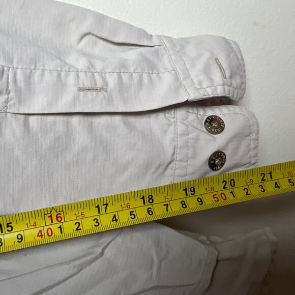 REI Shirt Men's XL Light Cream Button Up Vented Nylon Hiking - Picture 6 of 7